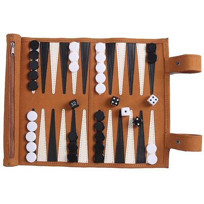 Unbranded Roll Up Backgammon Board Game Portable Microfiber Chess Set (brown) Unbranded Roll Up Backgammon Board Game Portable Microfiber Chess Set (brown)