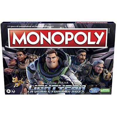 Hasbro Gaming, Monopoly: Lightyear Edition by Disney Pixar, Board Game for Famil Hasbro Gaming, Monopoly: Lightyear Edition by Disney Pixar, Board Game for Famil