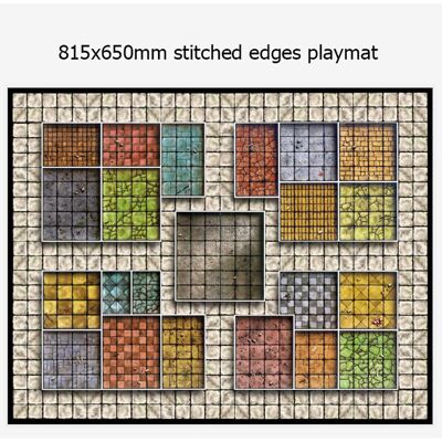 Maxpower (3) Custom Big Playmat Tablemat HeroQuest 815x650 with Stitched Edges (Big Maxpower (3) Custom Big Playmat Tablemat HeroQuest 815x650 with Stitched Edges (Big
