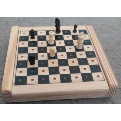 Elysium Enterprises Wooden Travel Chess Set. Pegged Pieces. Elysium Enterprises Wooden Travel Chess Set. Pegged Pieces.