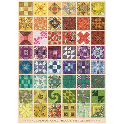 Cobble Hill Puzzle - 1000 Pieces - Random Cut - Quilt Blocks Cobble Hill Puzzle - 1000 Pieces - Random Cut - Quilt Blocks