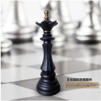 Unbranded (37cm Queen Black) Luxury Chess Set Home Decoration Resin Chess Pieces Family Bo Unbranded (37cm Queen Black) Luxury Chess Set Home Decoration Resin Chess Pieces Family Bo