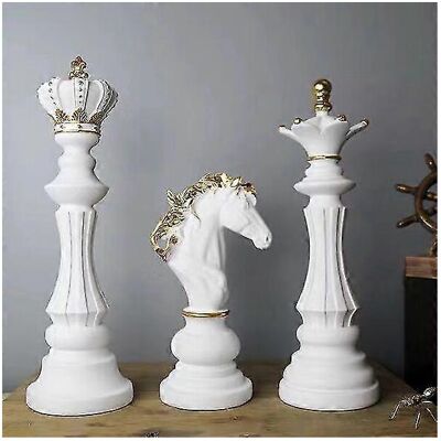Unbranded (White Set) Luxury Chess Set Home Decoration Resin Chess Pieces Family Board Gam Unbranded (White Set) Luxury Chess Set Home Decoration Resin Chess Pieces Family Board Gam