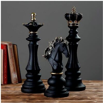 Unbranded (Black Set) Luxury Chess Set Home Decoration Resin Chess Pieces Family Board Gam Unbranded (Black Set) Luxury Chess Set Home Decoration Resin Chess Pieces Family Board Gam