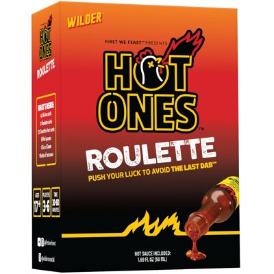 Brand:-Wilder-Publications Wilder Hot Ones Roulette - Hot Sauce Included - A Push Your Luck Party Game Brand:-Wilder-Publications Wilder Hot Ones Roulette - Hot Sauce Included - A Push Your Luck Party Game