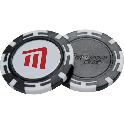 Masters Poker Chip With Magnetic Ball Marker Black Masters Poker Chip With Magnetic Ball Marker Black