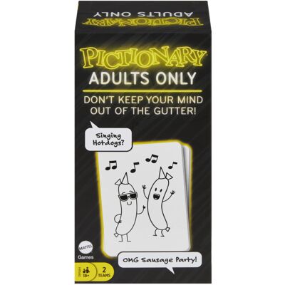 Mattel Games Pictionary Adults Only Party Game for Adults Drawing Game with Sil Mattel Games Pictionary Adults Only Party Game for Adults Drawing Game with Sil