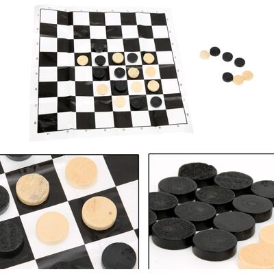 Unbranded 24PCS Wooden International Draught Checker Game Set Wood Chess Pieces With Chess Unbranded 24PCS Wooden International Draught Checker Game Set Wood Chess Pieces With Chess