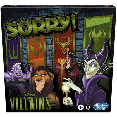 Hasbro Gaming Sorry! Board Game: Disney Villains Edition Kids Game, Family Games Hasbro Gaming Sorry! Board Game: Disney Villains Edition Kids Game, Family Games