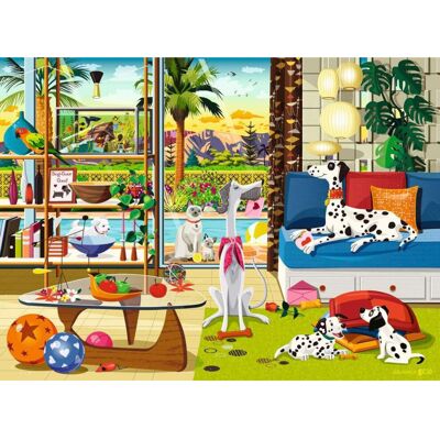 Ravensburger Pets Of Palm Springs 500 Piece Jigsaw Puzzle Ravensburger Pets Of Palm Springs 500 Piece Jigsaw Puzzle