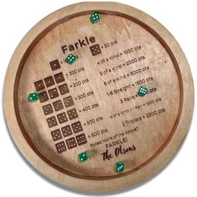 Unbranded Wooden Dice Tray for Farkle Classic Dice Game, Farkle Dice Tray, Farkle Classic Unbranded Wooden Dice Tray for Farkle Classic Dice Game, Farkle Dice Tray, Farkle Classic