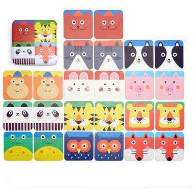Memo Game - KIKKERLAND - Kikkerland On the Go - Beige - 24 cards - 3 years Memo Game - KIKKERLAND - Kikkerland On the Go - Beige - 24 cards - 3 years