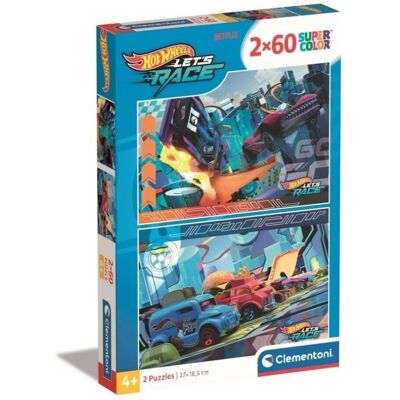 Clementoni Model - Hot Wheels Puzzle Set - 2x60 Pieces Clementoni Model - Hot Wheels Puzzle Set - 2x60 Pieces