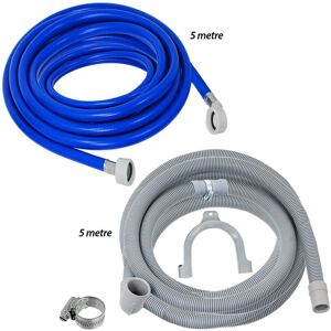 Fill Hose + Drain Hose Extension Set Universal Washing Machine & Dishwasher 5m + Fill Hose + Drain Hose Extension Set Universal Washing Machine & Dishwasher 5m +