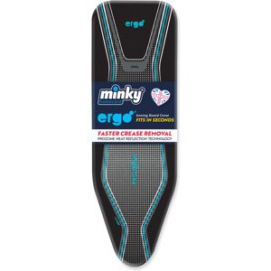 Minky Ergo Extra Thick Elasticated Replacement Ironing Board Cover, Black, 122 x Minky Ergo Extra Thick Elasticated Replacement Ironing Board Cover, Black, 122 x