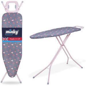 Minky Flamingo Pink Limited Edition Ironing Board with Large 122 x 38 cm Ironing Minky Flamingo Pink Limited Edition Ironing Board with Large 122 x 38 cm Ironing