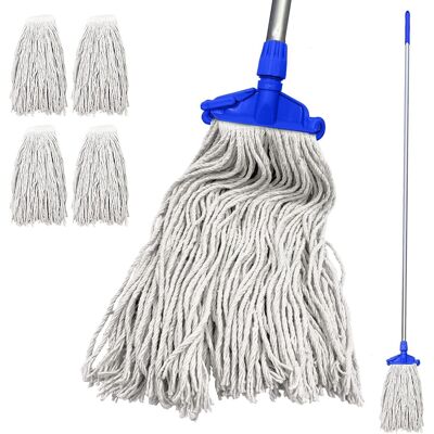 The Dustpan & Brush Store Kentucky Mop Head Handle Set Clip 16oz Bracket 5x Replacement Floor The Dustpan & Brush Store Kentucky Mop Head Handle Set Clip 16oz Bracket 5x Replacement Floor
