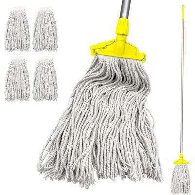 The Dustpan & Brush Store Kentucky Mop Head Handle Set Clip 16oz Bracket 5x Replacement Floor The Dustpan & Brush Store Kentucky Mop Head Handle Set Clip 16oz Bracket 5x Replacement Floor