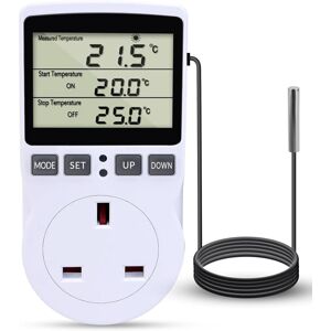 Unbranded Digital Temperature Thermostat Controller UK Plug Outlet Socket with 1.7m Sensor Unbranded Digital Temperature Thermostat Controller UK Plug Outlet Socket with 1.7m Sensor