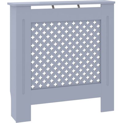 vidaXL MDF Radiator Cover Grey Heating Cabinet Grill Furniture Heater Shelf - Radiator Cover vidaXL MDF Radiator Cover Grey Heating Cabinet Grill Furniture Heater Shelf - Radiator Cover