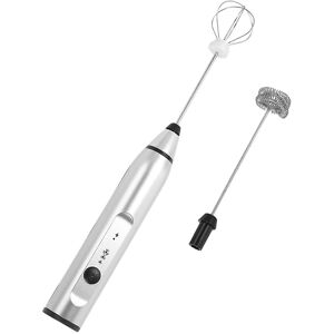 Unbranded For Rechargeable Electric Milk Frother With 2 Whisks Handheld Foam Maker Unbranded For Rechargeable Electric Milk Frother With 2 Whisks Handheld Foam Maker