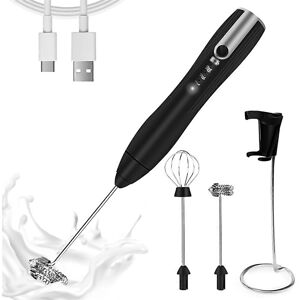Unbranded For Rechargeable Milk Frother Handheld With 3 Speeds Black Unbranded For Rechargeable Milk Frother Handheld With 3 Speeds Black