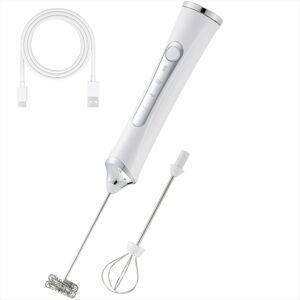 merkloos Handheld Electric Milk Frother with 2 Heads, Coffee Whisk Foam Mixer merkloos Handheld Electric Milk Frother with 2 Heads, Coffee Whisk Foam Mixer