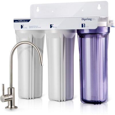 iSpring US31 Classic 3-Stage Under-Sink Water Filtration System with Dual Carbon iSpring US31 Classic 3-Stage Under-Sink Water Filtration System with Dual Carbon