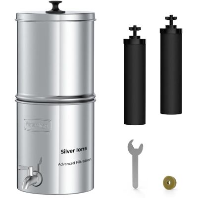 Waterdrop 2.25G Gravity-fed Water Filter System with Silver Ions Enhanced Filtr Waterdrop 2.25G Gravity-fed Water Filter System with Silver Ions Enhanced Filtr