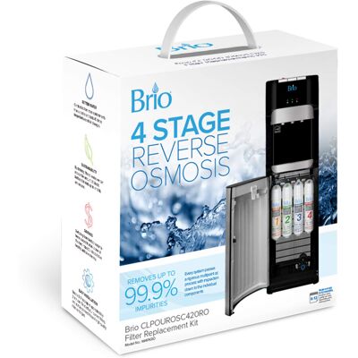4 Stage RO Reverse Osmosis Water Cooler Filter Replacement Kit for Brio W 4 Stage RO Reverse Osmosis Water Cooler Filter Replacement Kit for Brio W