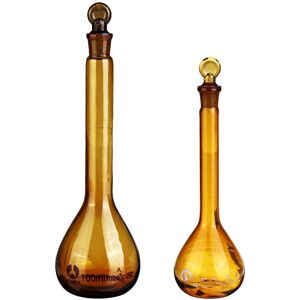 GreenZech (25ml) 10/25/50/100/250ml Brown Glass Flat Bottom Volumetric Flask With Cork Lab GreenZech (25ml) 10/25/50/100/250ml Brown Glass Flat Bottom Volumetric Flask With Cork Lab