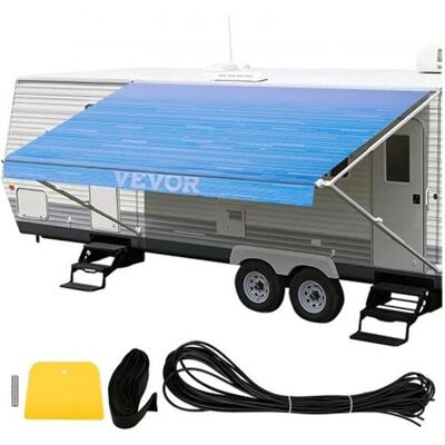 Vevor ZYSRV62415JBL0001V0 15 ft. Camper Awning Fabric Trailer Awning Canopy Pati Vevor ZYSRV62415JBL0001V0 15 ft. Camper Awning Fabric Trailer Awning Canopy Pati