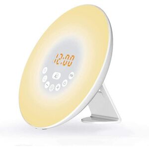 HOD Home (White, 1) Led Sunrise Sunset Touch Sensing Digital Alarm Clock Night Light Wake HOD Home (White, 1) Led Sunrise Sunset Touch Sensing Digital Alarm Clock Night Light Wake