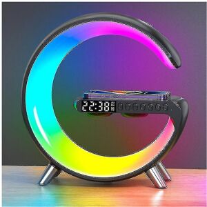 Unbranded Multifunctional Wireless Charger Alarm Clock Speaker, App Control Rgb Night Ligh Unbranded Multifunctional Wireless Charger Alarm Clock Speaker, App Control Rgb Night Ligh