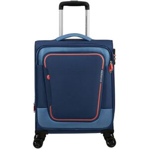 American Tourister Pulsonic 55cm 4-Wheel Expandable Cabin Case - Combat Navy