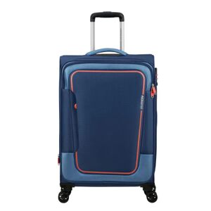 American Tourister Pulsonic 68cm 4-Wheel Medium Expandable Suitcase - Combat Navy