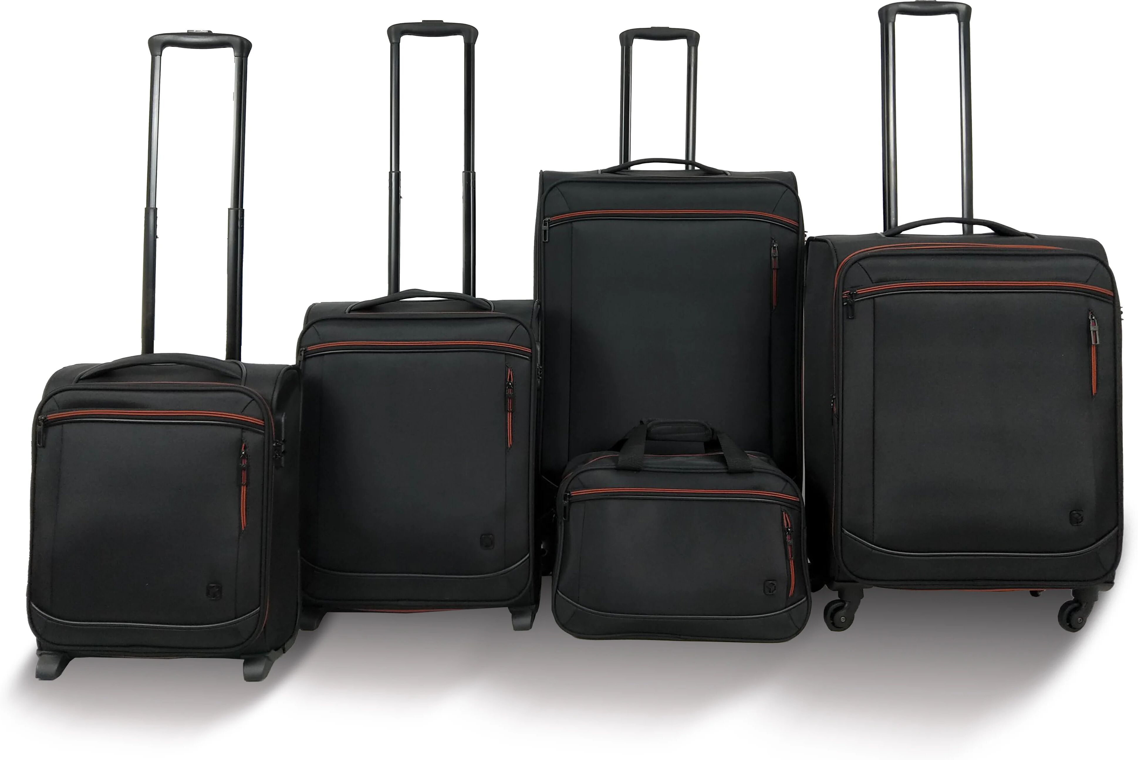 QUBEd Area 5 Piece Luggage Set - Black