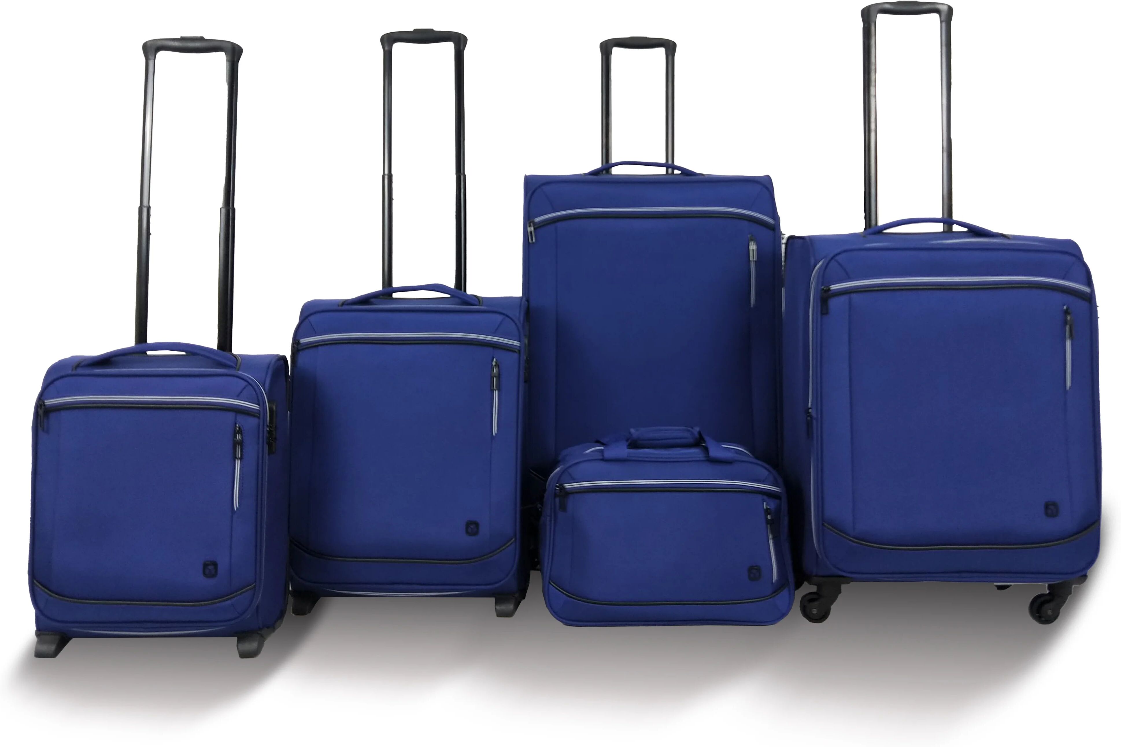 QUBEd Area 5 Piece Luggage Set - Nautical Blue