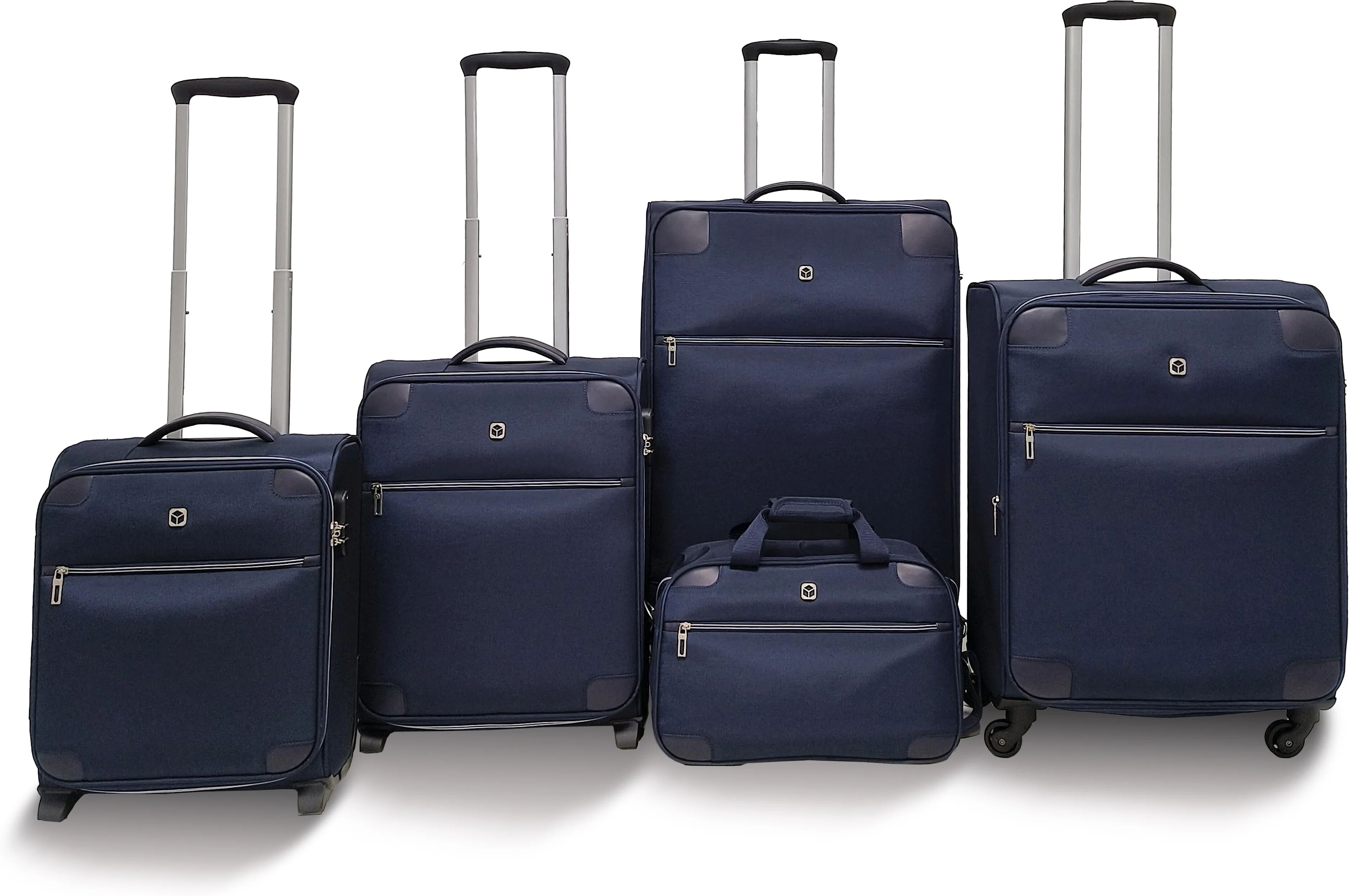 QUBEd Radian 5 Piece Luggage Set - Navy