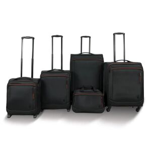 QUBEd Area 5 Piece Luggage Set - Black