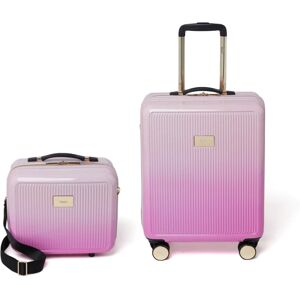 Dune London Olive Dip Dye Vanity and 55cm Cabin Case Set - Pink Ombre