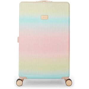 Dune London Olive 77cm 4-Wheel Large Suitcase - Rainbow Ombre