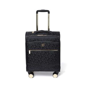 Dune London Oriel 55cm 4-Wheel Cabin Suitcase - Black Monogram