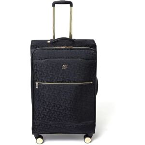 Dune London Oriel 78cm 4-Wheel Large Suitcase - Black Monogram