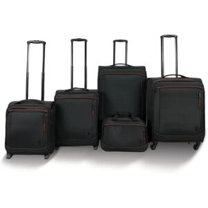 QUBEd Area 5 Piece Luggage Set - Black