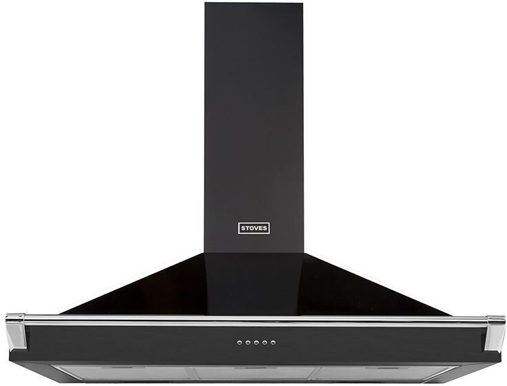 Stoves S900 Richmond 90cm Chimney Hood with Rail - Grey Stoves S900 Richmond 90cm Chimney Hood with Rail - Grey