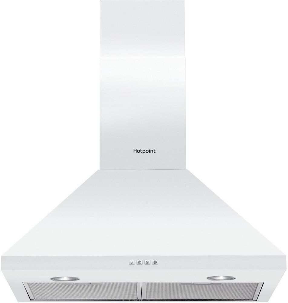 Hotpoint PHPC6.5FLMX 60cm Chimney Hood - White Hotpoint PHPC6.5FLMX 60cm Chimney Hood - White