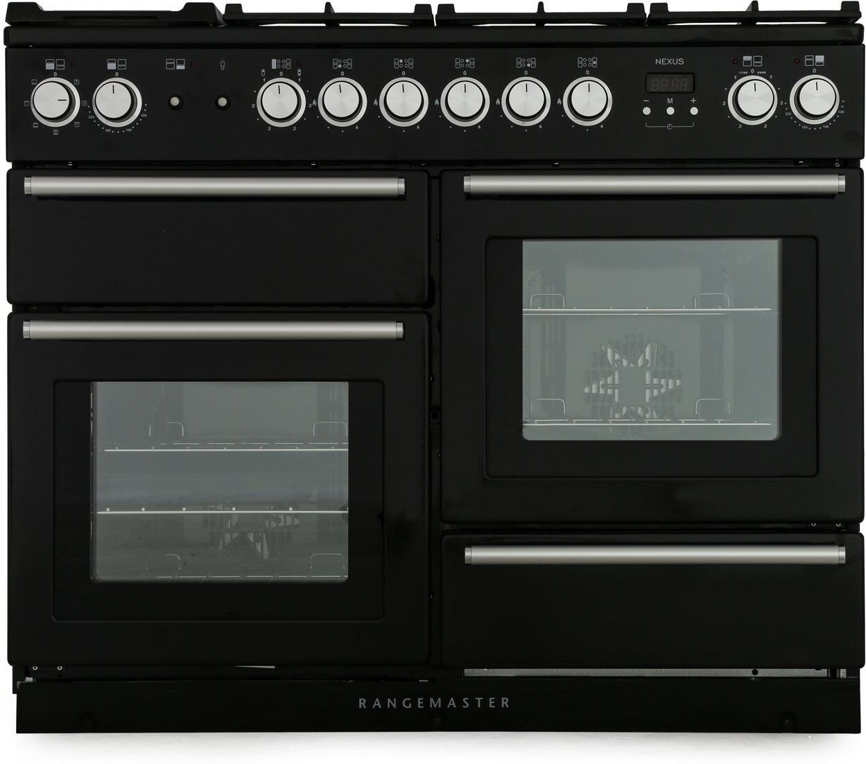 Rangemaster NEX110DFFBL/C Nexus Black 110cm Dual Fuel Range Cooker Rangemaster NEX110DFFBL/C Nexus Black 110cm Dual Fuel Range Cooker