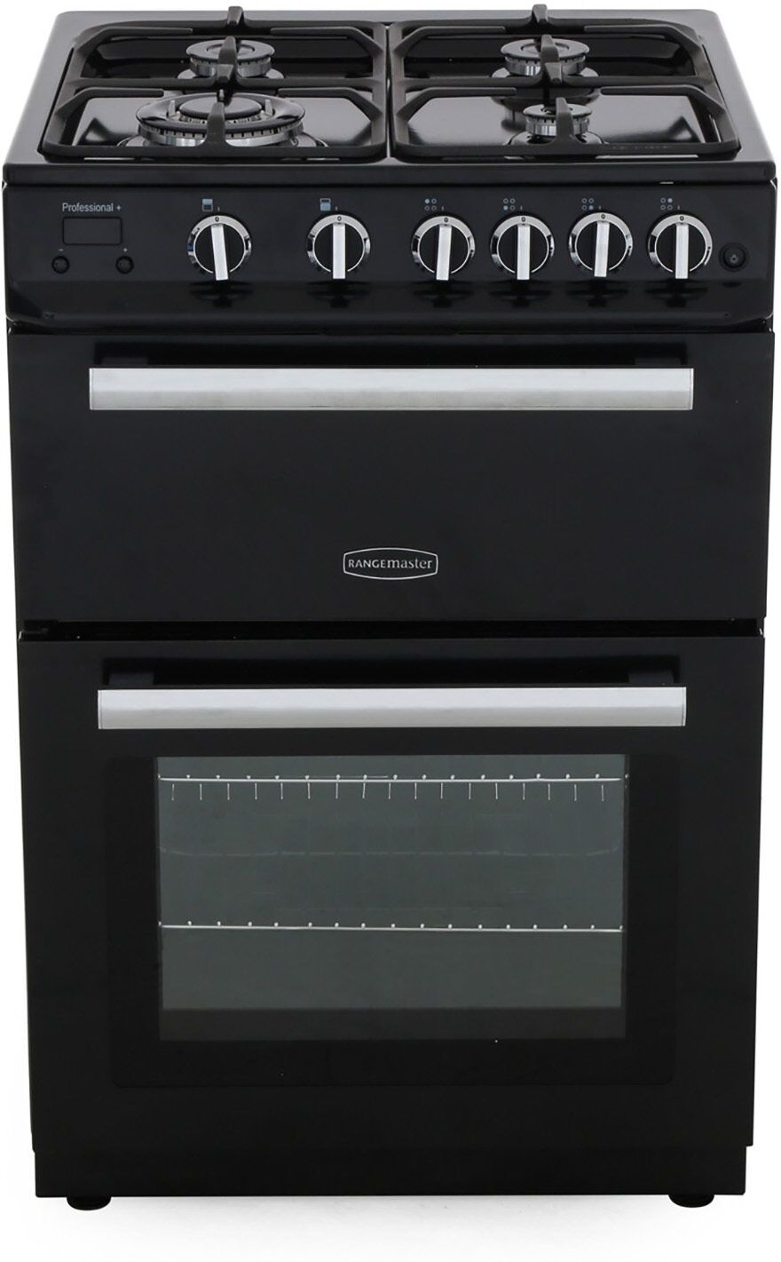 Rangemaster PROP60NGFBL/C Professional Plus 60 NG Black Gas Cooker with Double Oven Rangemaster PROP60NGFBL/C Professional Plus 60 NG Black Gas Cooker with Double Oven