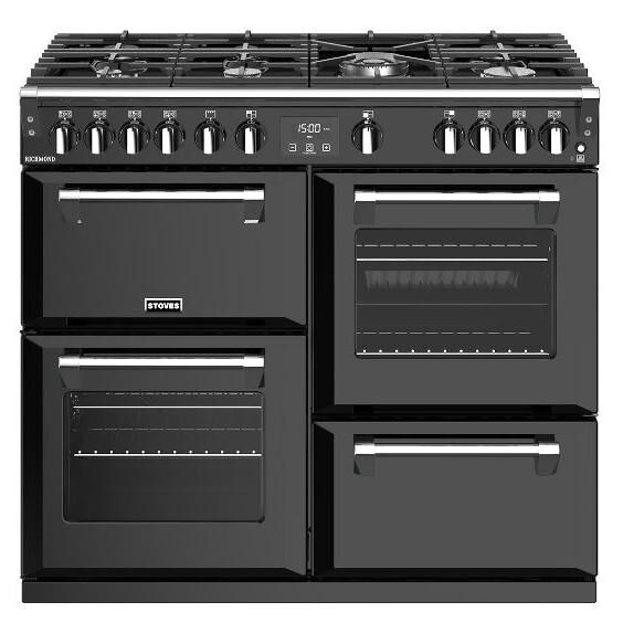 Stoves Richmond S1000G Black 100cm Gas Range Cooker